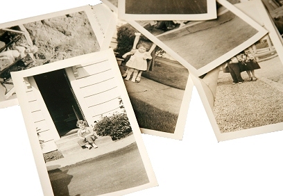 Old black-and-white family photographs